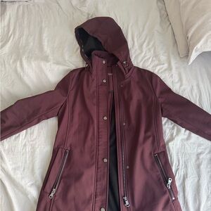 Calvin Klein Maroon Hooded Ski Jacket